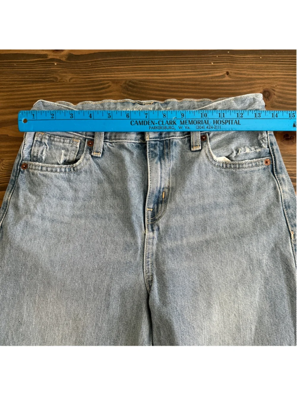 Girls Old Navy Baggy Barrel Leg Jeans Size 14 Slim Light Blue 100% Cotton